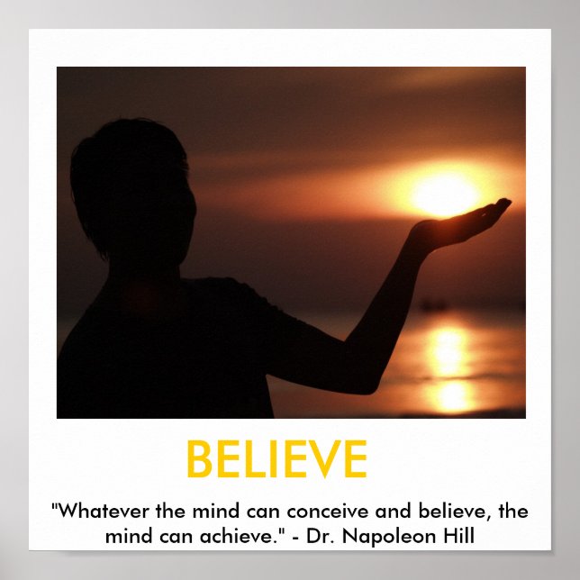 Tro, tro, möjligheter Motiverande Poster (Framsidan)