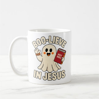 Tro-Tro på Jesus Spök Heliga Bibeln Halloween Kaffemugg