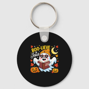 Tro-tro på Jesus spöke kristen Halloween rolig Nyckelring