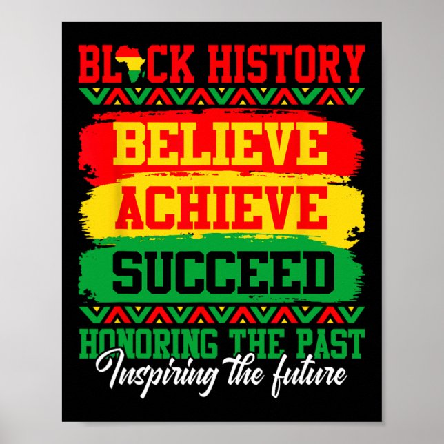 Tro Tro Succeed Svarta Historiemånaden Svart  Poster (Framsidan)