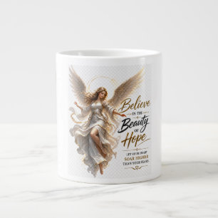 Tro Trohet Hopp Ängel Inspirerande Citat .. Jumbo Mugg