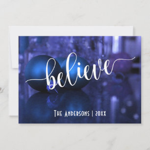 Tro typografi med blå och Lila prydnadsföremål