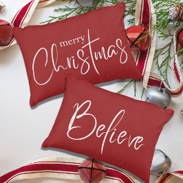 Tro Typografi Red Modern Helgdag jul Prydnadskudde