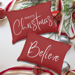 Tro Typografi Red Modern Helgdag jul Prydnadskudde