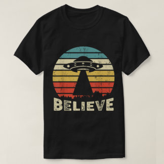 Tro UFO-utomjording Retro Vintage T-Shirt