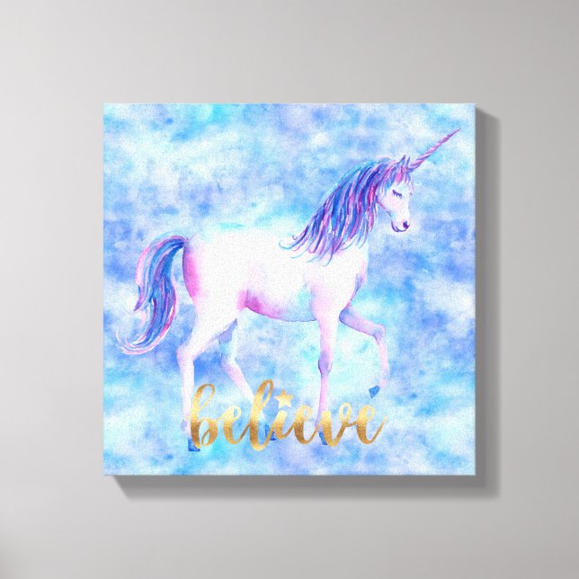 Tro Unicorn Canvastryck (Framsida)