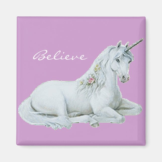 Tro Unicorn Square Magnet (Framsidan)