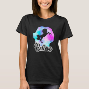 Tro Unicorn Tie Dye Galaxy Unicorn Girls och T Shirt