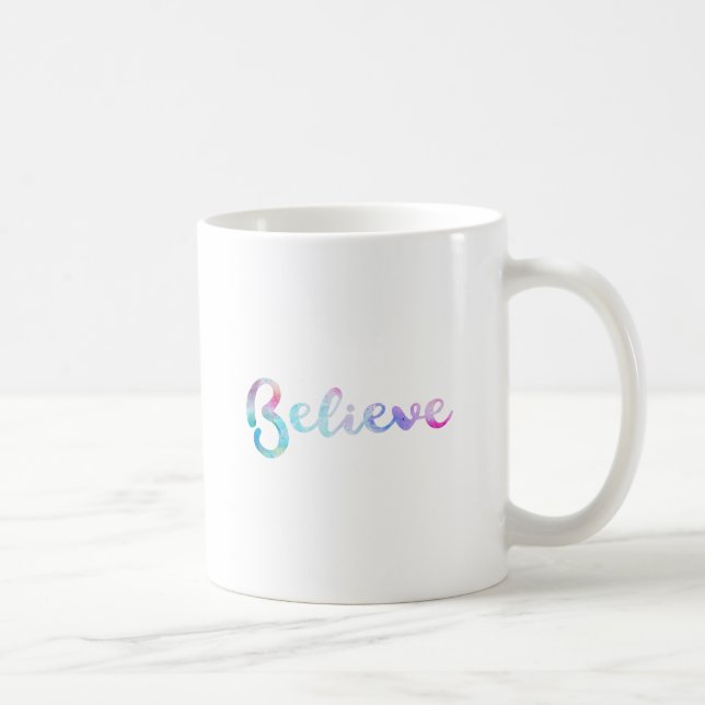 Tro vattenfärgstypografi kaffemugg (Höger)