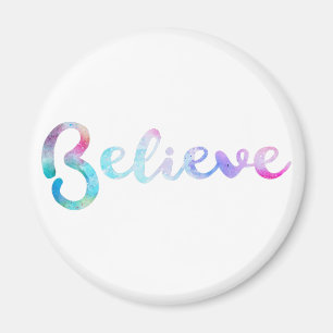 Tro vattenfärgstypografi magnet