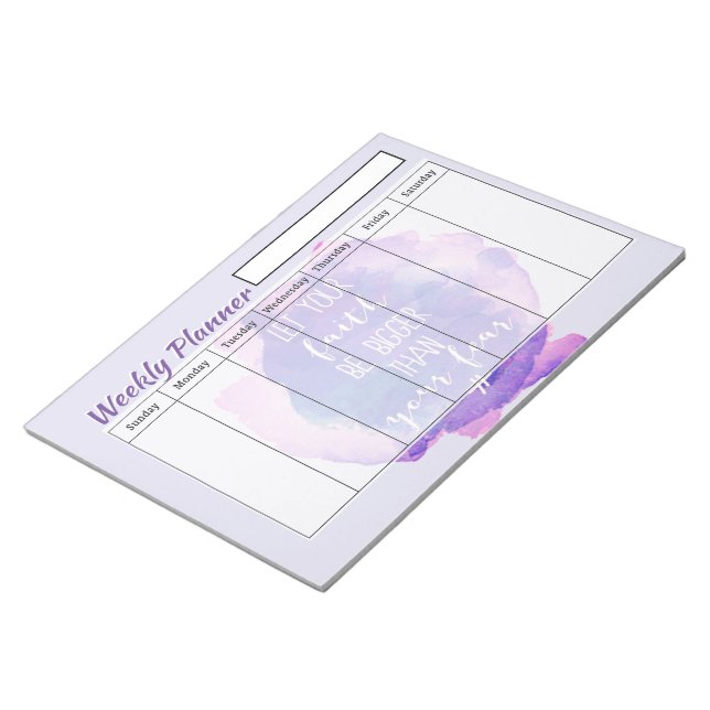 Tro veckoplaneringsblad anteckningsblock (Vinklad)