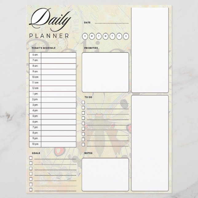 Tro vintage Butterfly-planerare per dag (Framsida)