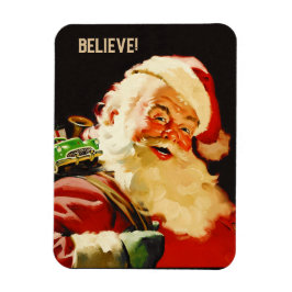 Tro! Vintage Jultomten julgåva Magnet