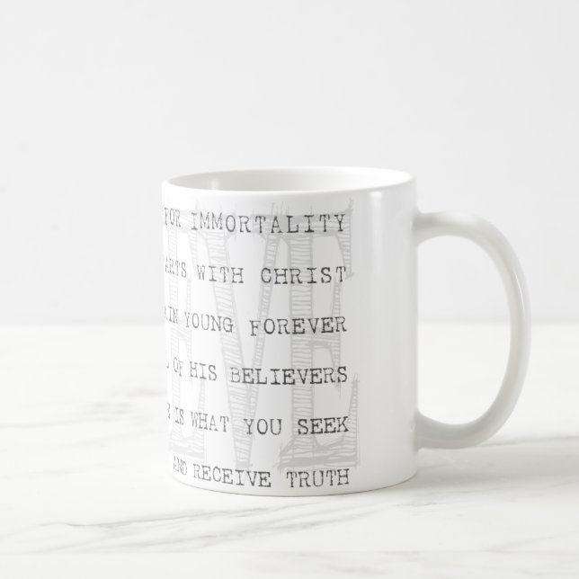 Tro Yeshua. kristen Kaffemugg (Höger)