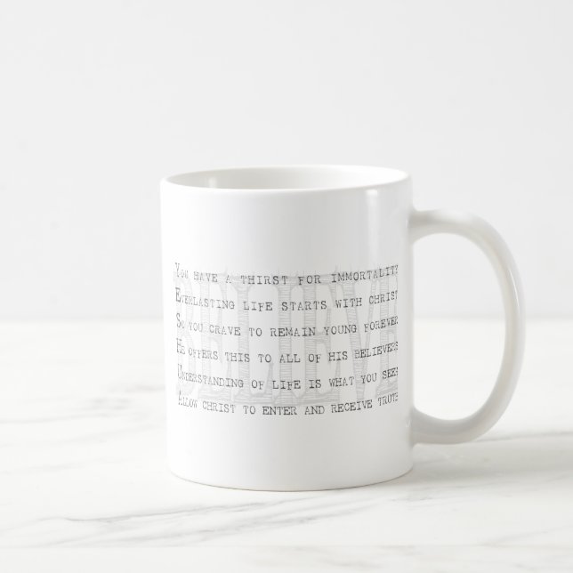 Tro Yeshua. kristen Kaffemugg (Höger)