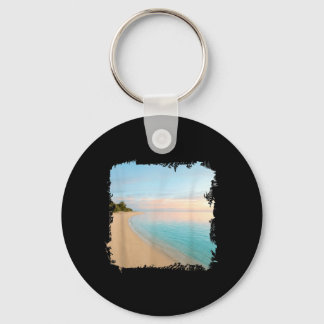 Trocal Sands Beach Ocean Shoreline Scenic Design Nyckelring
