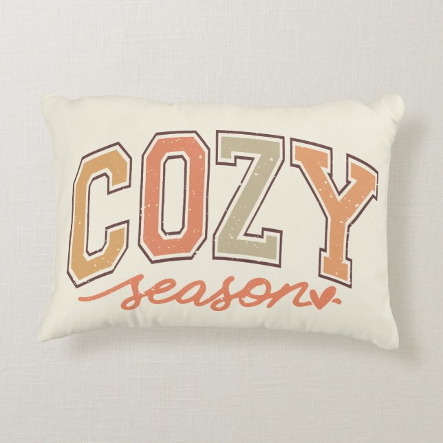 Tröck "Mysigt säsong" - fall / rektangulär höst Prydnadskudde (Baksidan)