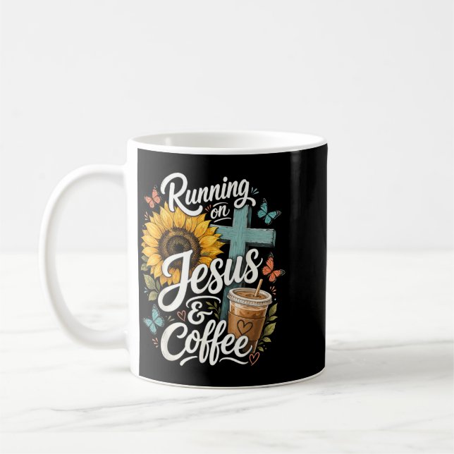 Troende Jesus Kaffe Kristet Tro Kaffemugg (Vänster)
