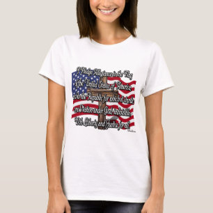 Trofasta eden med USA-flaggan och kors T Shirt
