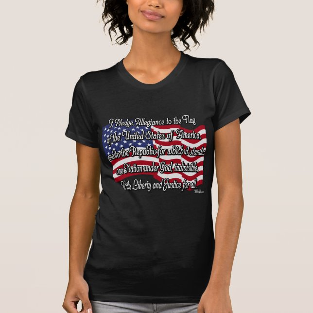Trofasta eden med USA:s flagga T Shirt (Framsida)