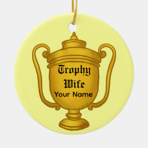 Troféfru Julgransprydnad Keramik