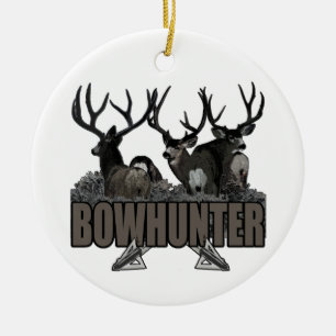 Trofén sparkar bakut Bowhunter Julgransprydnad Keramik