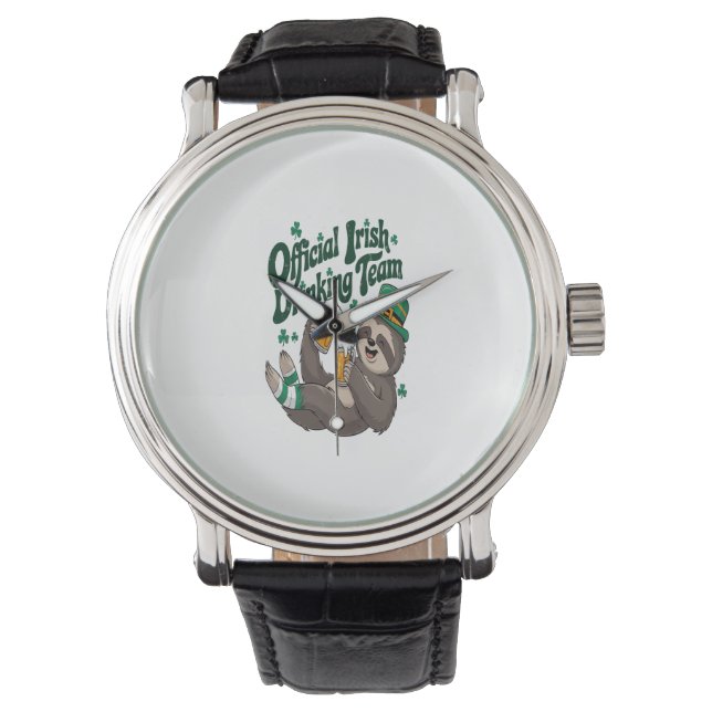 Trög irländsk dricka Saint Patrick's Day Armbandsur (Framsida)