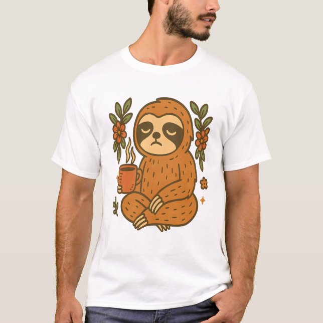Trög Lat Sömnig Trögdjur T Shirt (Framsida)