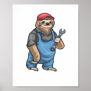 Trög mekaniker skiftnyckel Klassisk t-shirt Poster