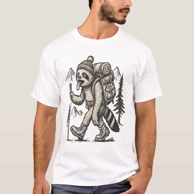 Trög Trött Trög Vandring T Shirt (Framsida)