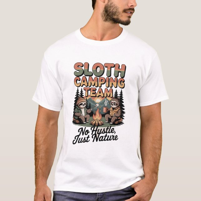trögdjur camping lag med naturen t shirt (Framsida)