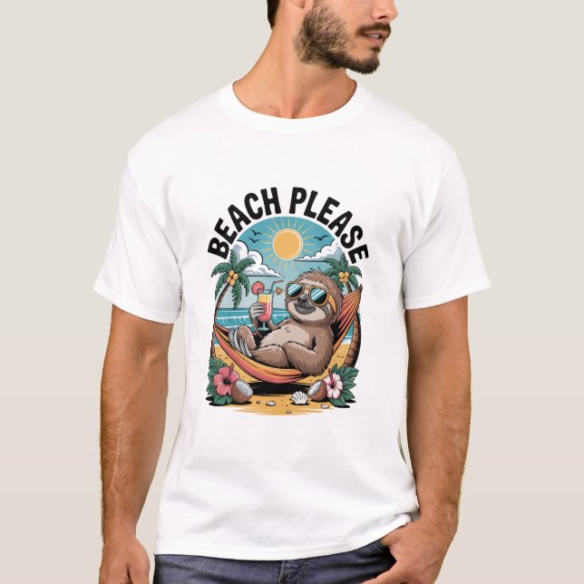 Trögdjur med Glass Sommar Strand Varsågod T Shirt (Framsida)
