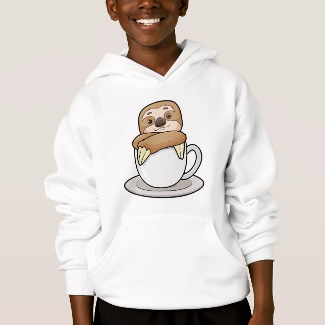 Trögdjur med kopp kaffe t shirt (Framsida)