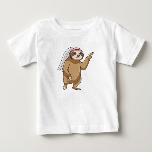 Trögdjur som brud med slöja t shirt (Framsida)
