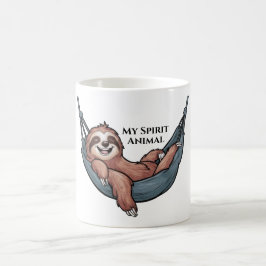 Trögdjur som slappnar av kaffemugg