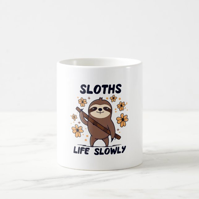 Trögdjur tar livet lugnt kaffemugg (Center)