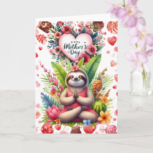 Trögdjur till mors dag med blommor kort (Orkide)