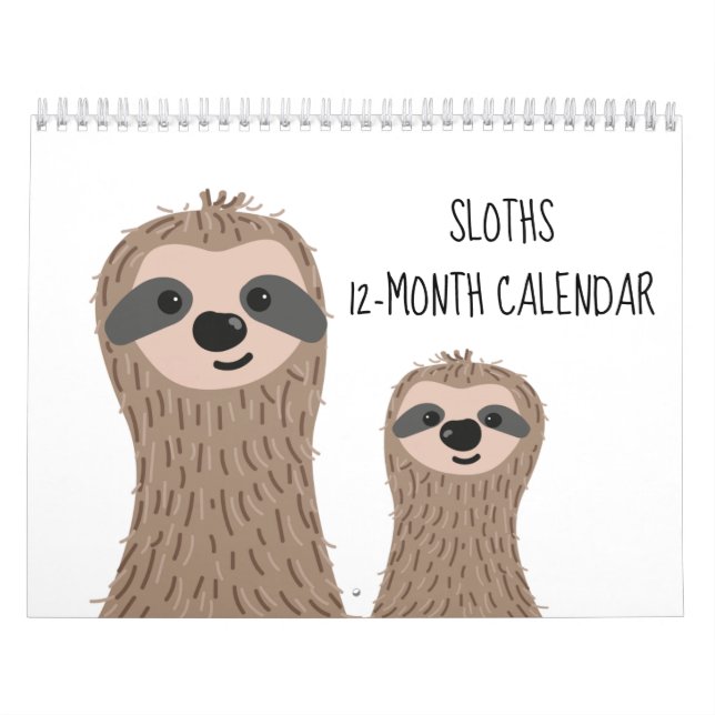 Trögdjurs 12-månaders kalender Trögdjur Fotografie (Omslag)