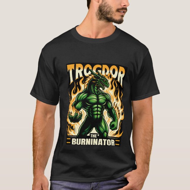 Trogdor The Burninator T Shirt (Framsida)