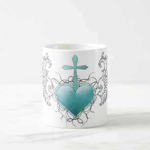 Trogen Crystal blåtthjärta Kaffemugg