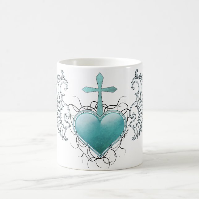 Trogen Crystal blåtthjärta Kaffemugg (Center)