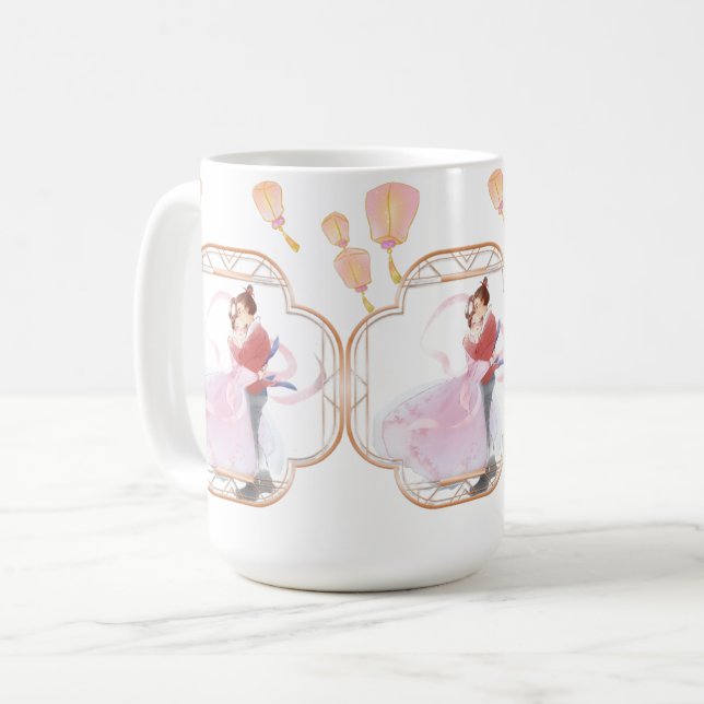 Trogen kärlek i öst" kaffemugg (Framsida vänster)