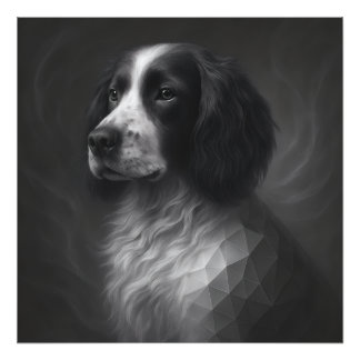 Trogen Själ – Springer Spaniel Geometri Fototryck