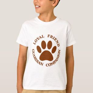 Trogen vän med hundpaw tee shirt