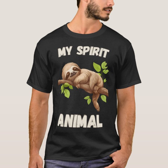 Tröghet är min andliga varelse - Lat sovande rolig T Shirt (Framsida)