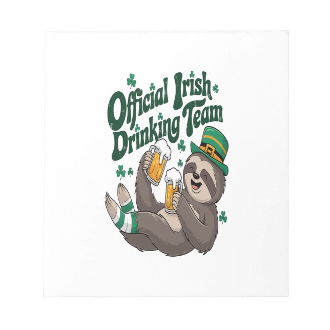 Tröghet irländsk dryck Saint Patrick's Day Anteckningsblock (Framsida)