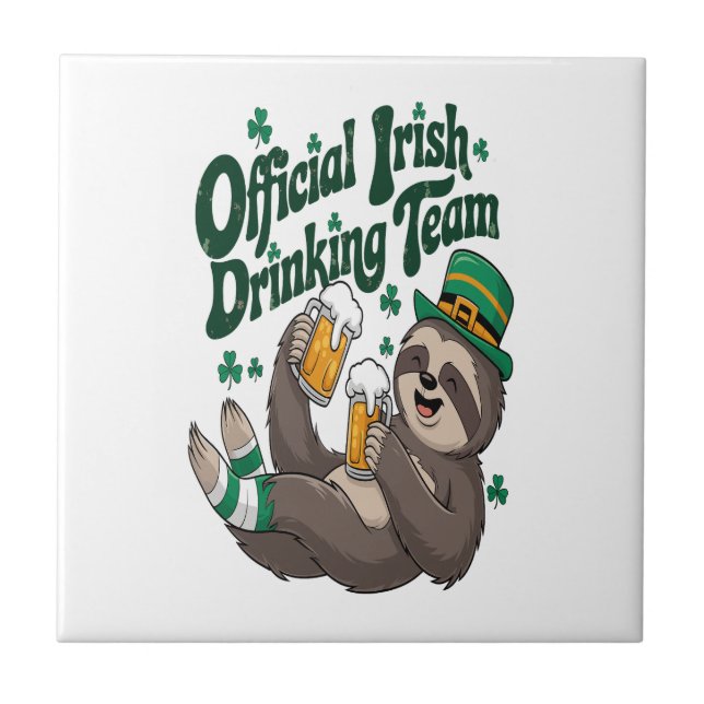 Tröghet irländsk dryck Saint Patrick's Day Kakelplatta (Framsidan)