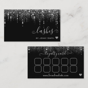 Troghet kort Pretty Drips Silver Glitter Rain