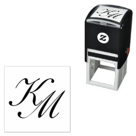 Troghet kort Verksamhet Initial Monogram Skrift Lo Självfärgande Stämpel