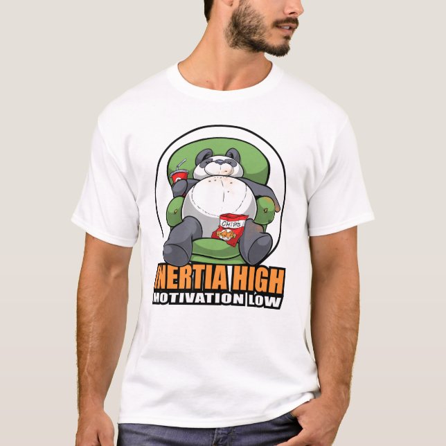 Tröghetskick, låg motivation - lat PandaT-tröja T Shirt (Framsida)